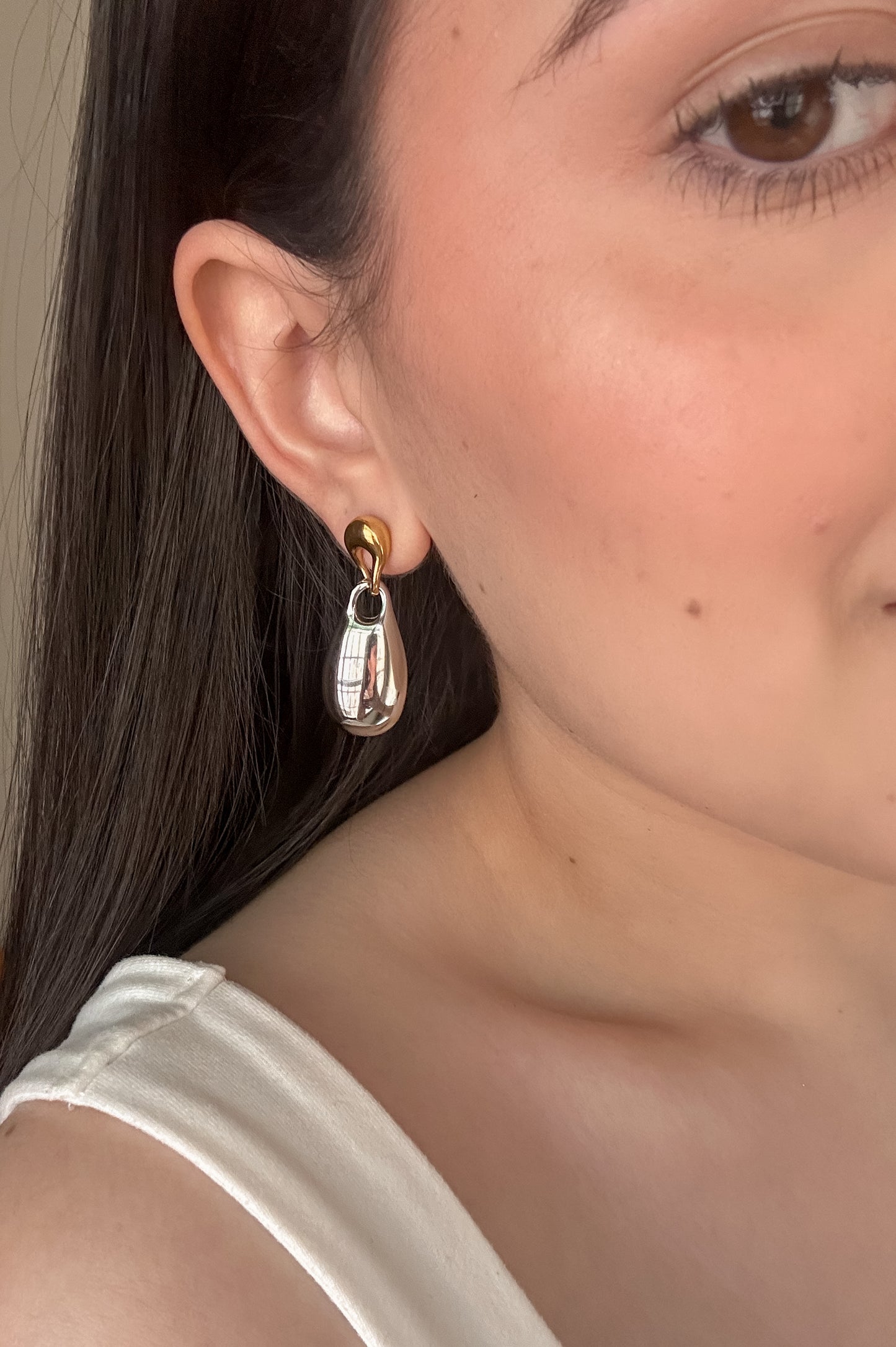 Two Tone Drop earrings