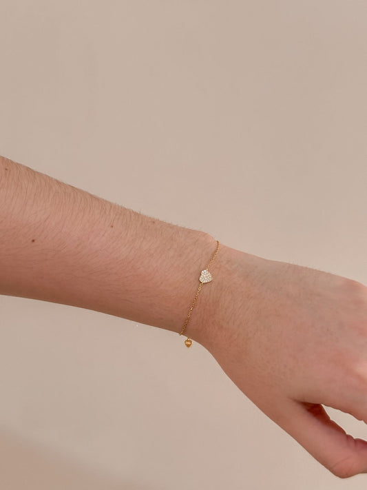 Dazzle heart bracelet