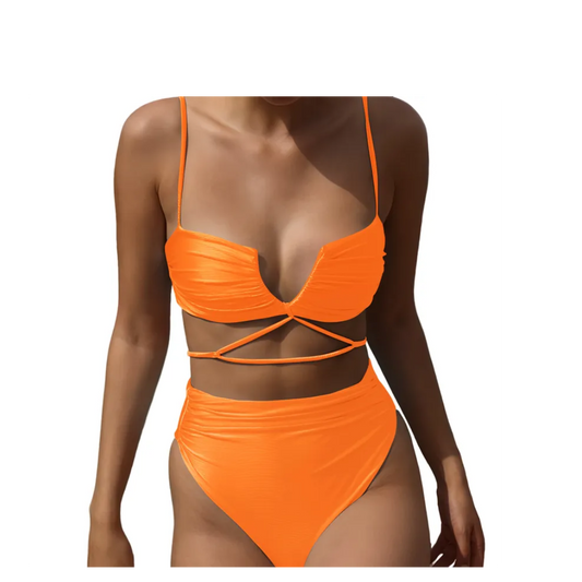 Traje de baño naranja talla S