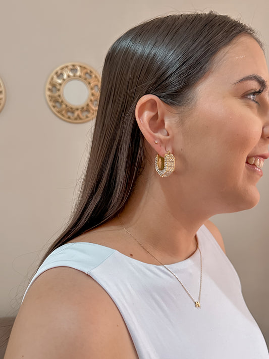 Geometric zircon hoops