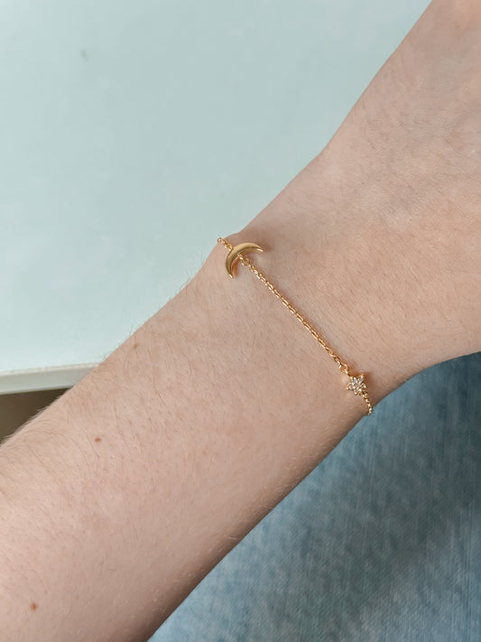 Moon & star bracelet