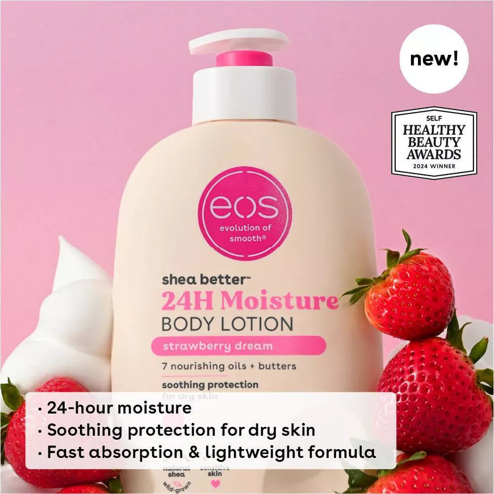 Crema corporal hidratante Strawberry - eos