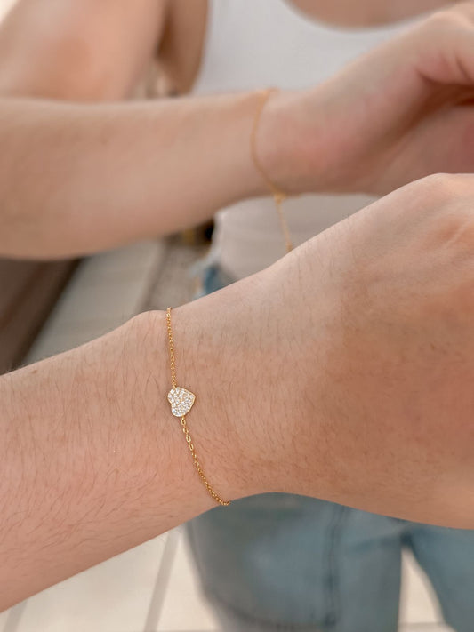 Dazzle heart bracelet