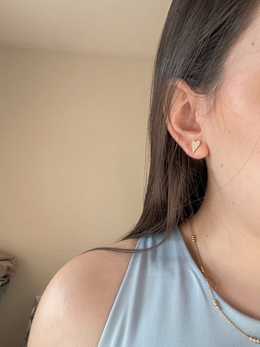 Mini heart studs