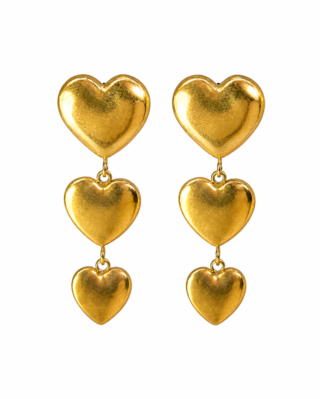 Aretes de 3 corazones