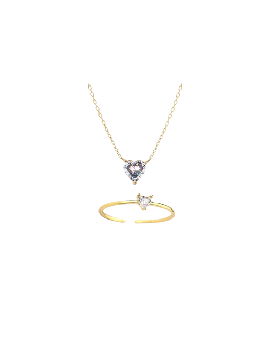 Heart set (Cadena+anillo S925)