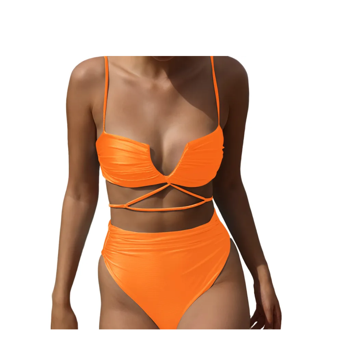 Traje de baño naranja talla S