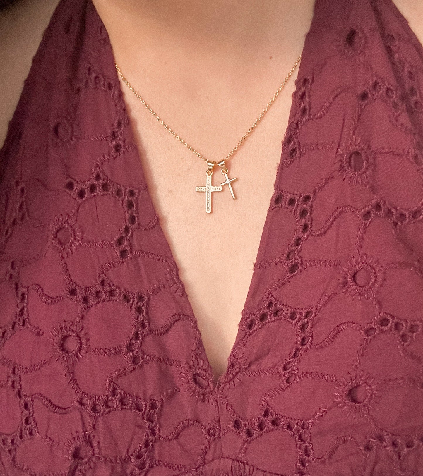 Double Cross necklace