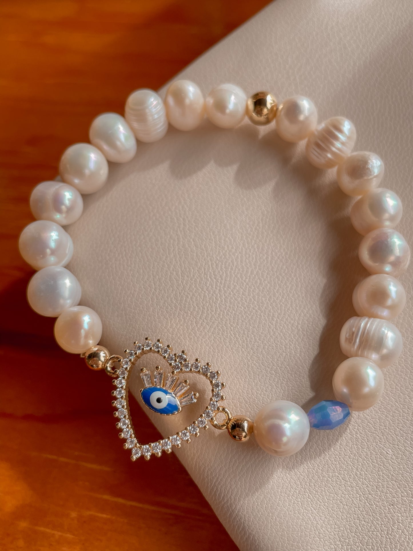Heart + eye bracelet